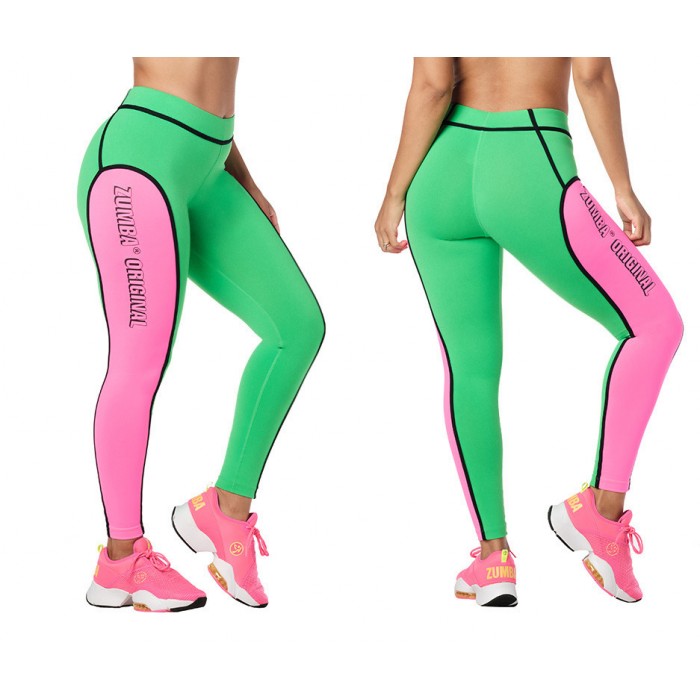 Zumba Original Piped Ankle Leggings green