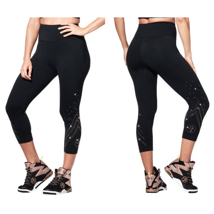 Леггинсы Z Shine Crop Leggings With Swarovski Crystals