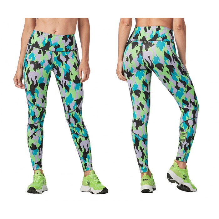 Zumba Camo Flame Perfect Ankle Leggings