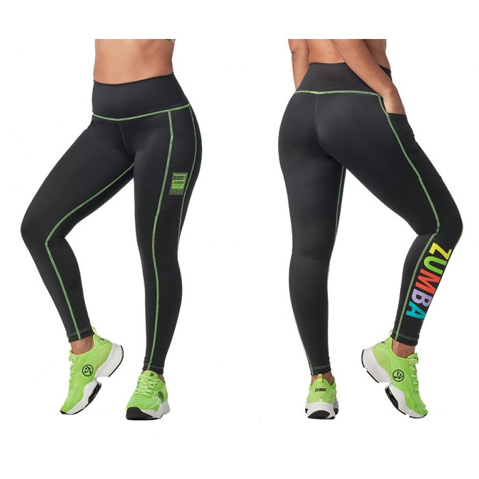 Zumba EST. 01 High Waisted Ankle Leggings With Pockets