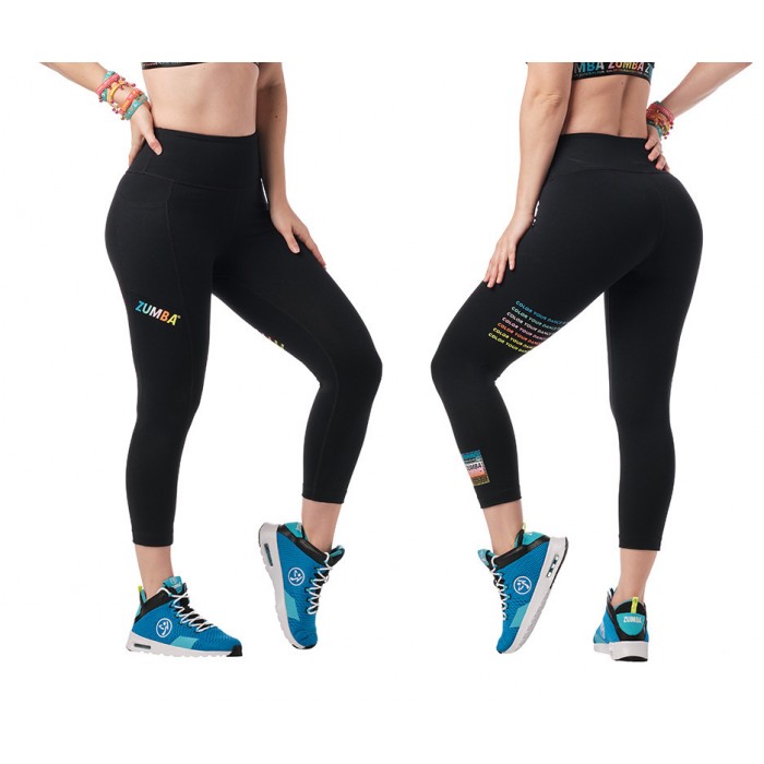 Dance In Color High Waisted Crop Leggings