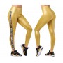 Z Metallic High Waisted Ankle Leggings