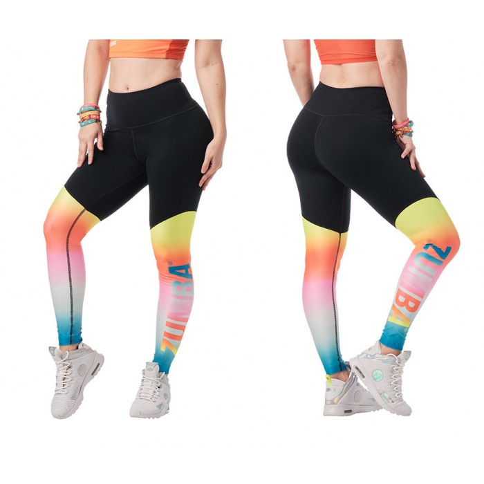 Zumba Dance In Color High Waisted Ankle Leggings