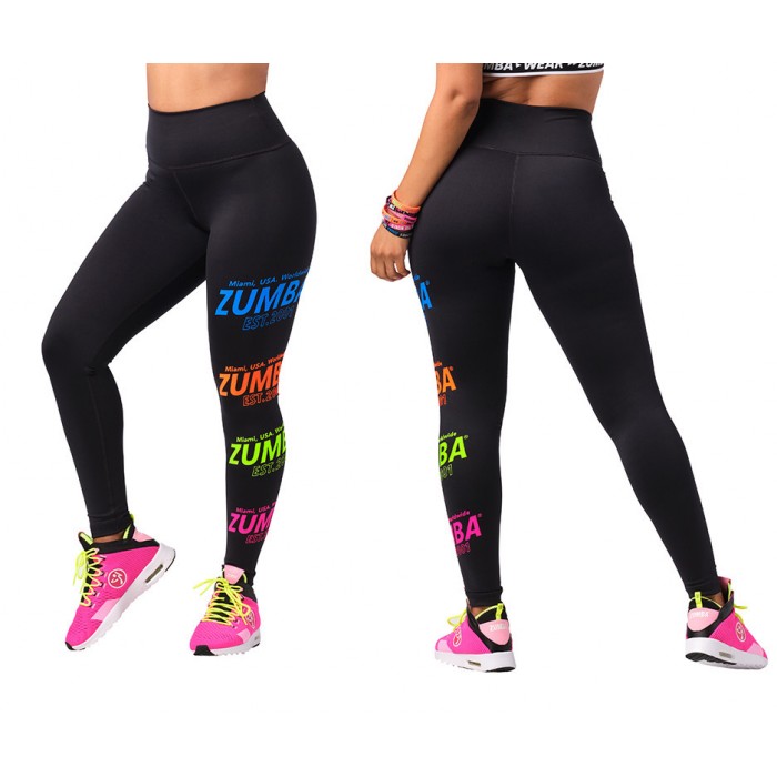 Zumba Happy High Waisted Ankle Leggings