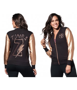 Z Bomber Jacket With Swarovski Crystals