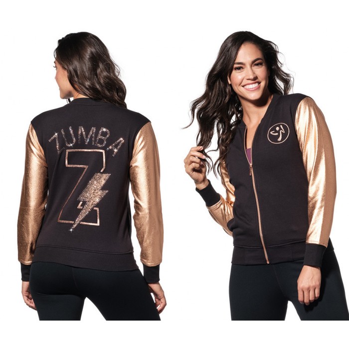 Z Bomber Jacket With Swarovski Crystals