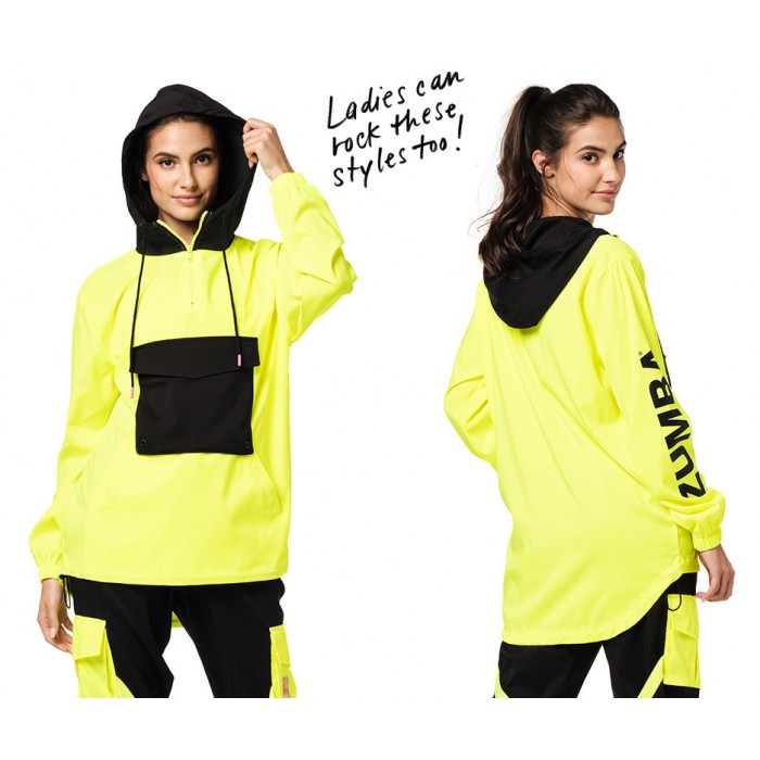 Bright Bold Zumba Half Zip Hoodie