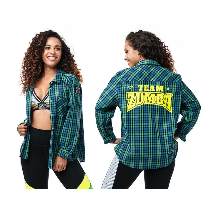 Zumba Team Talk Button Down