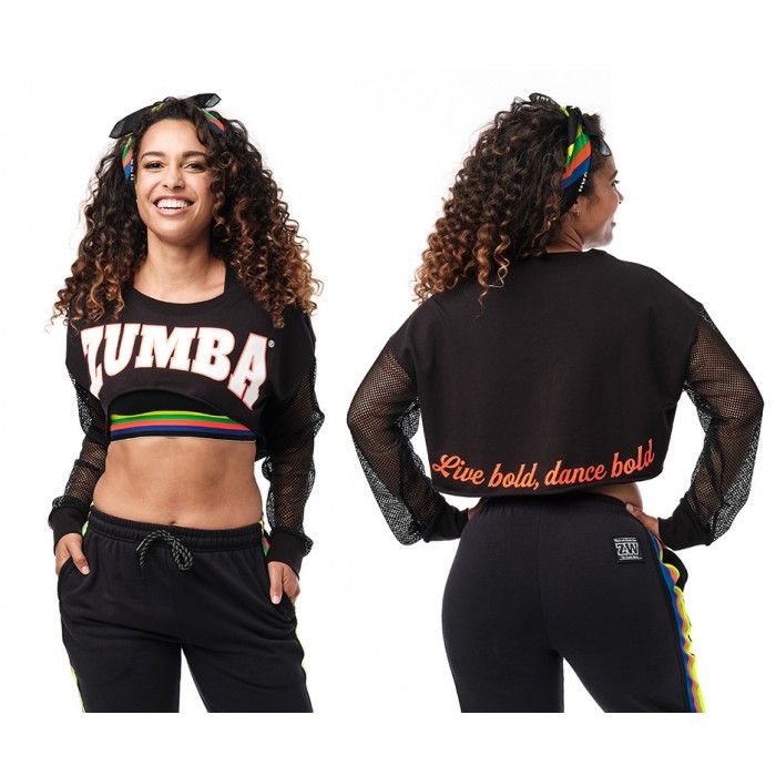 Zumba Long Sleeve Crop Top