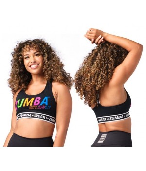 Zumba Happy Scoop Bra - Bold Black