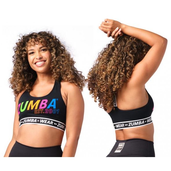 Zumba Happy Scoop Bra - Bold Black